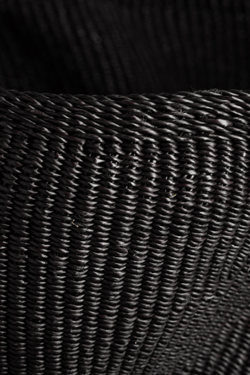 Pakurigo Wave Basket by Baba Tree in minimalist noir, stylish storage basket with wave design, ideal for organizing space.