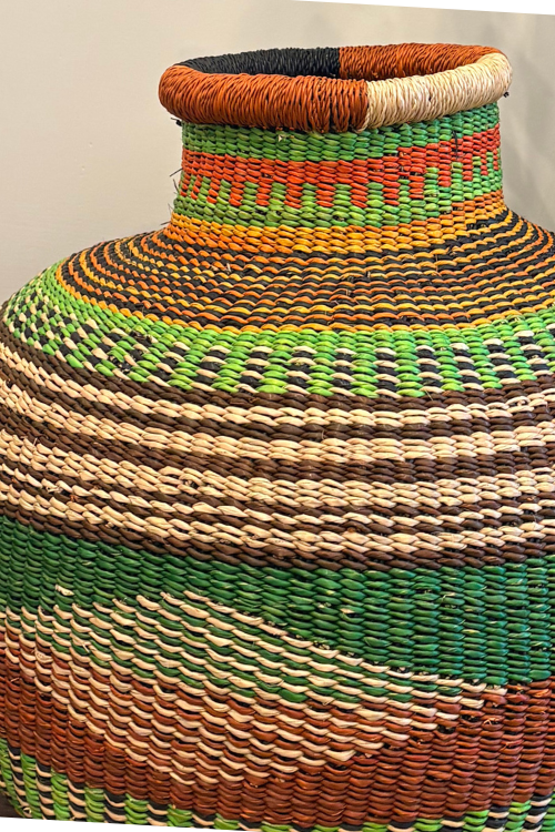Jemima 10 Cows Basket - Ardhi Verde Medium