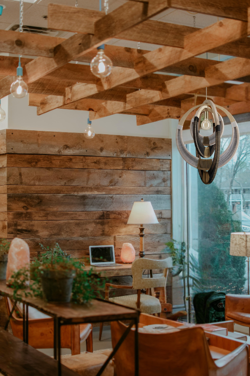 South African Black Woven Necklace Pendant Light by September Collective, showcasing a handcrafted woven design and hanging fixture.