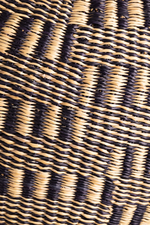 Baba Tree Jemima 10 Cows Basket - Ebony and Natural Closeup- September Collective