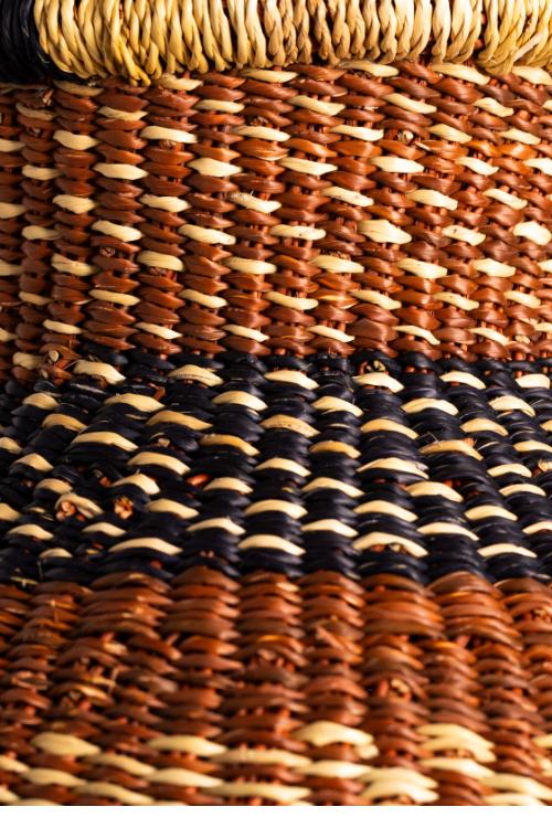 Baba Tree - Jemima 10 Cows (Tiny) Basket - Gurunsi - Close up of weave - September Collective