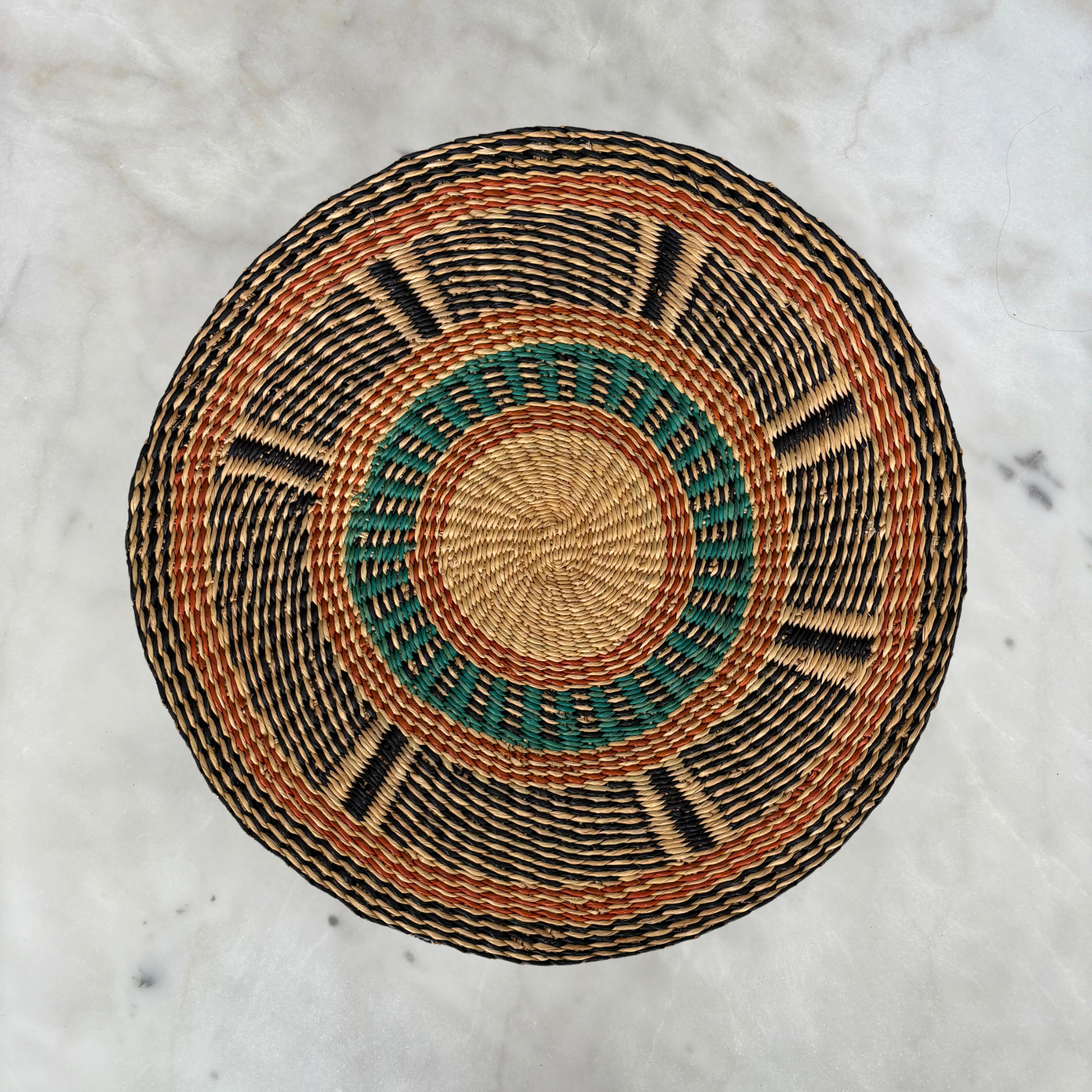 Baba Tree Placemats - Golden Coast. Product Shot. Colour Natural-Green-Orange-Black