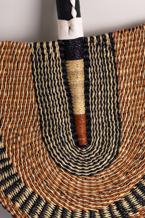 Handcrafted Bolga Decorative Fan - Gurunsi from Ghana - September Collective