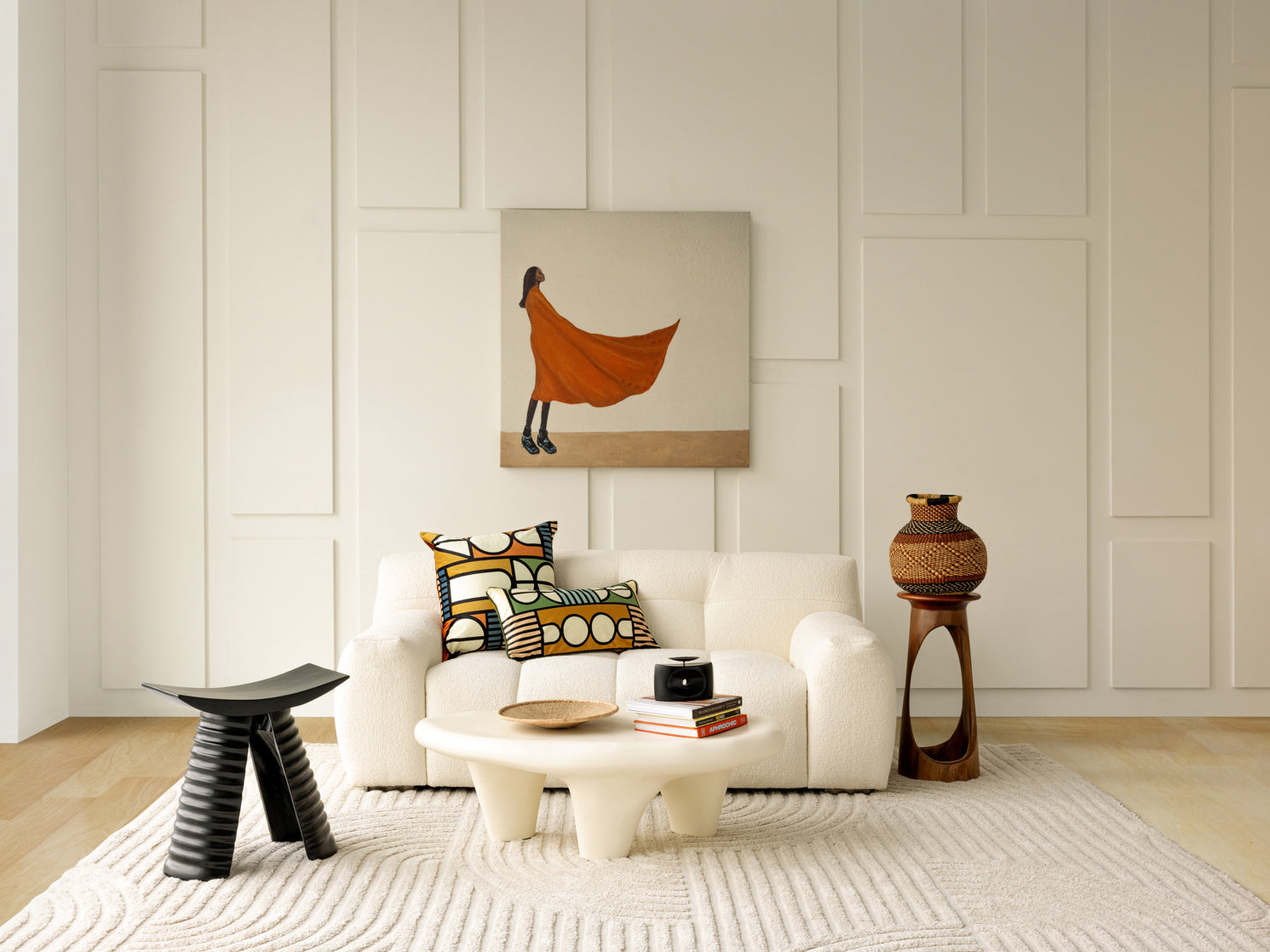 Labadi Black Bench (Ring Stool) - September Collective