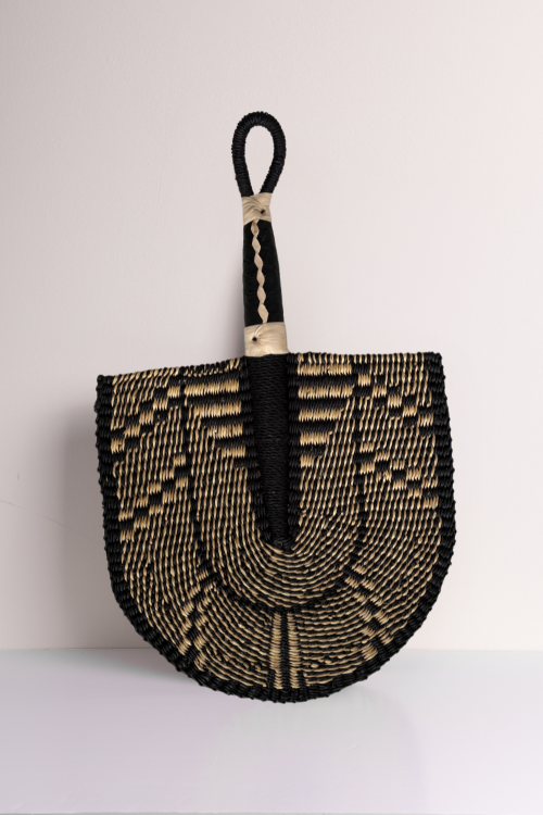 Handcrafted Bolga Decorative Fan – Ebony Triangle - Handwoven Elegance from Ghana is a cost-conscious way to bring authentic African craftsmanship into your home.