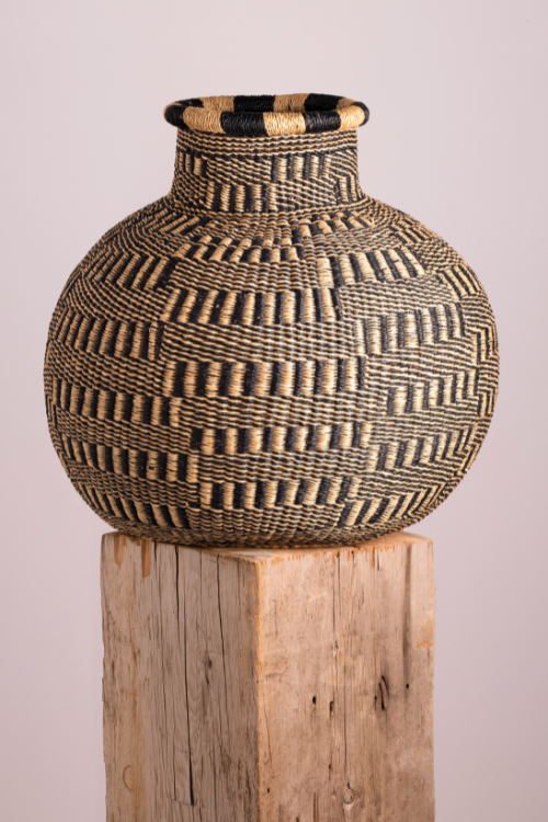 Jemima 10 Cows Basket - Ebony and Natural - September Collective