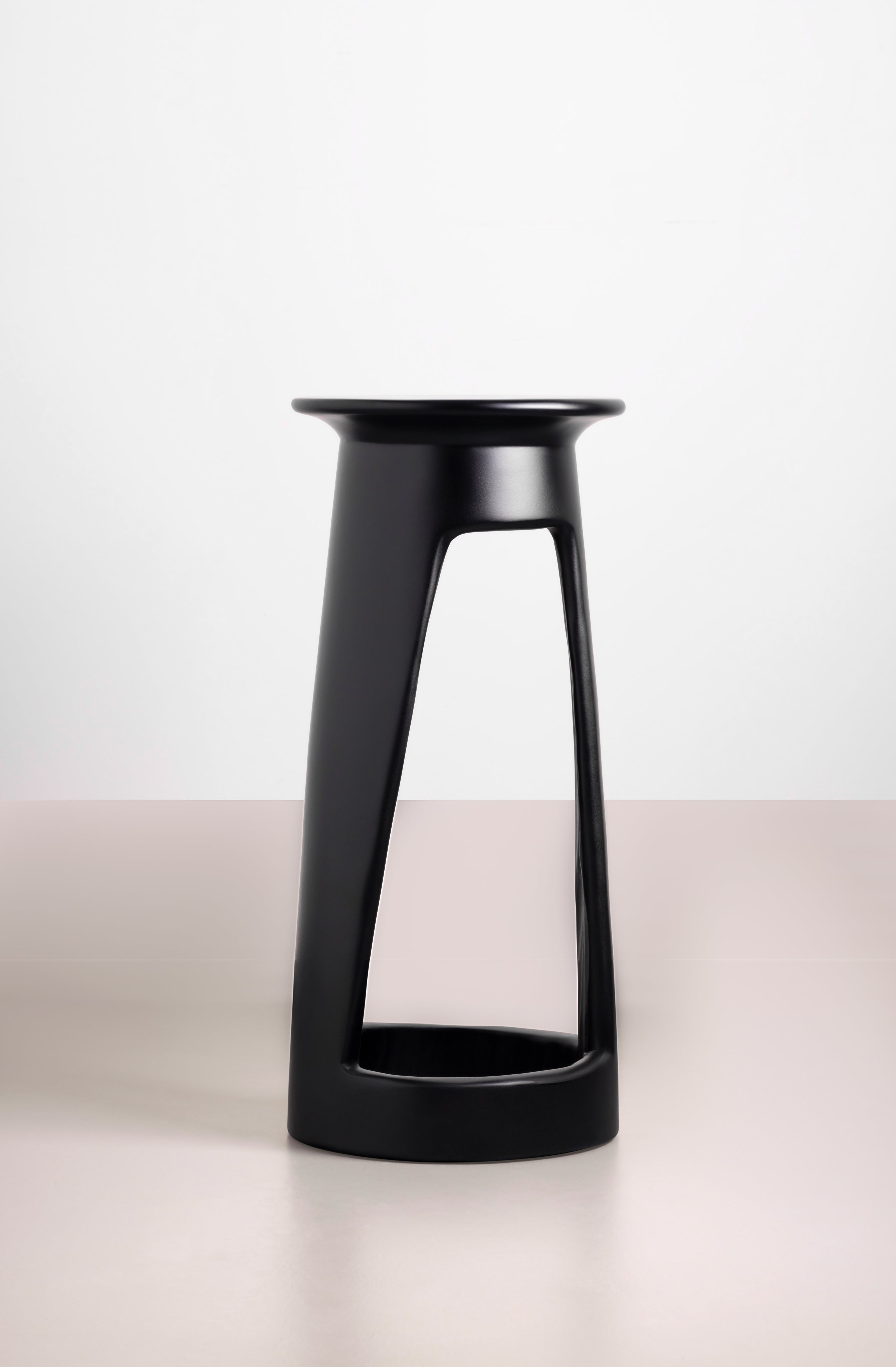 Djembe Round Accent Table - Black - September Collective