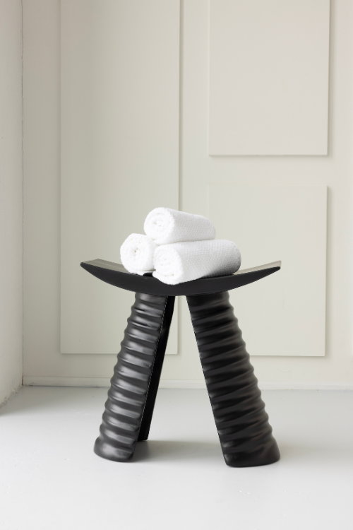 Labadi Black Bench (Ring Stool) - September Collective