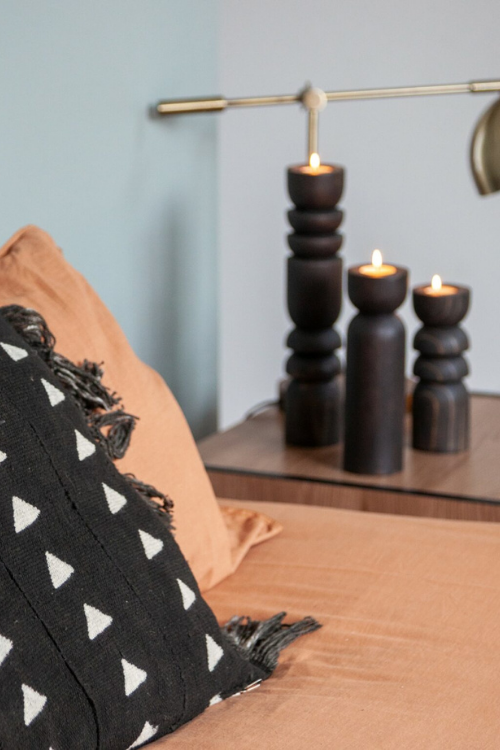 Abstract Candle Holder Set - Black - September Collective