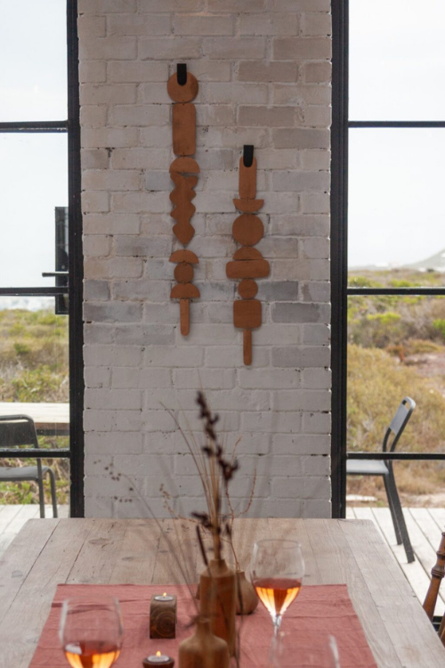 Handcrafted Wall Totem - Bronze - Wave - September Collective