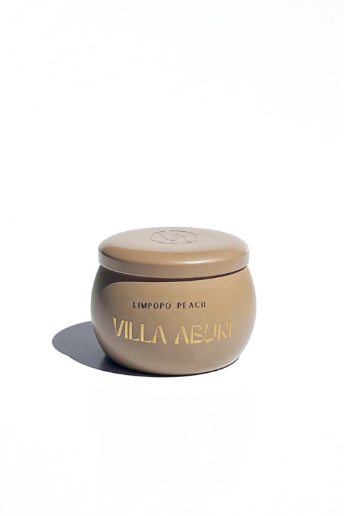 Villa Aburi Limpopo Peach Scented Travel Candle 4oz/100ml (2.75”W x 2”H) - September Collective