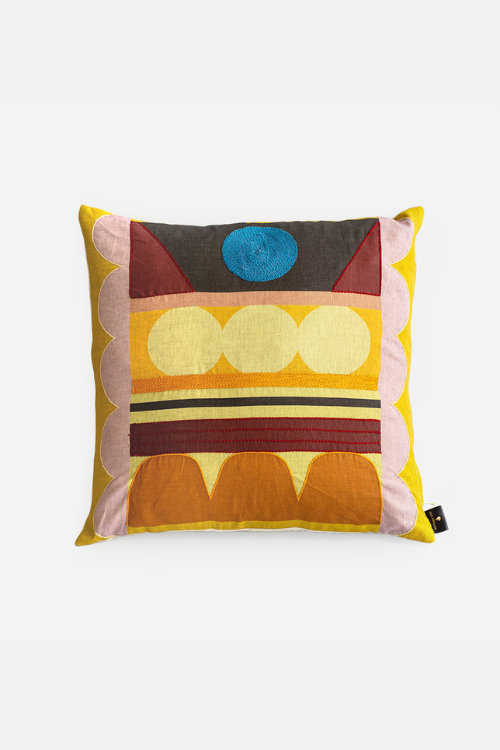 Bau Abstract Linen Pillow