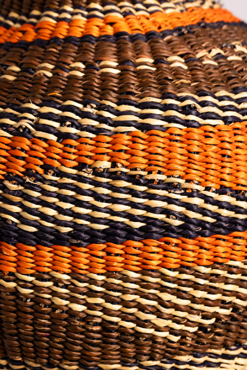 Baba Tree - Jemima 10 Cows (Tiny) Basket - Desert Grove - Close up of weave - September Collective