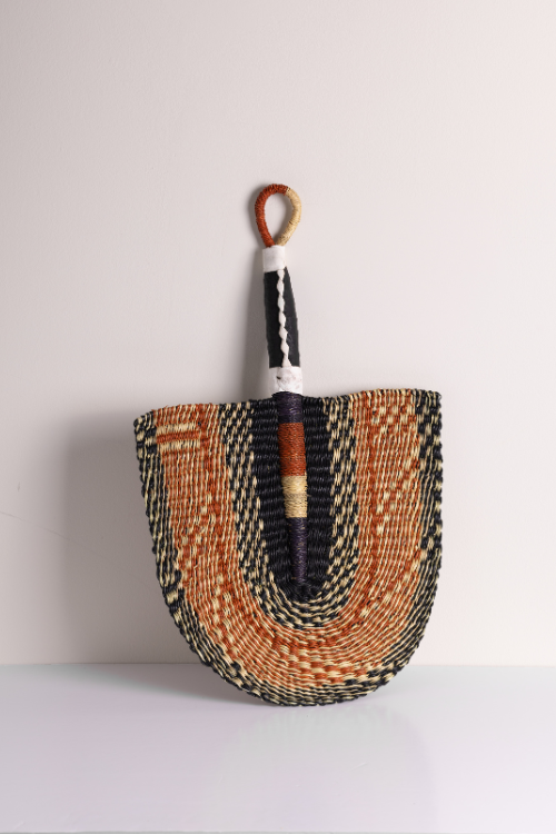 Handcrafted Bolga Decorative Fan – Ancestral Weave from Ghana - September Collective