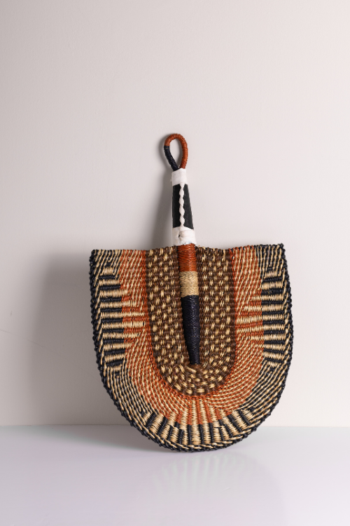 Baba Tree Bolga Decorative Fan - Handwoven Elegance from Ghana - September Collective