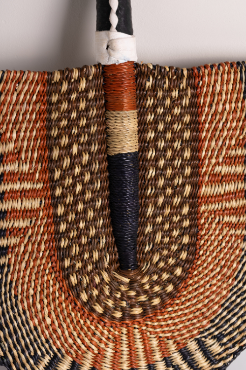 Baba Tree Bolga Decorative Fan - Handwoven Elegance from Ghana - September Collective