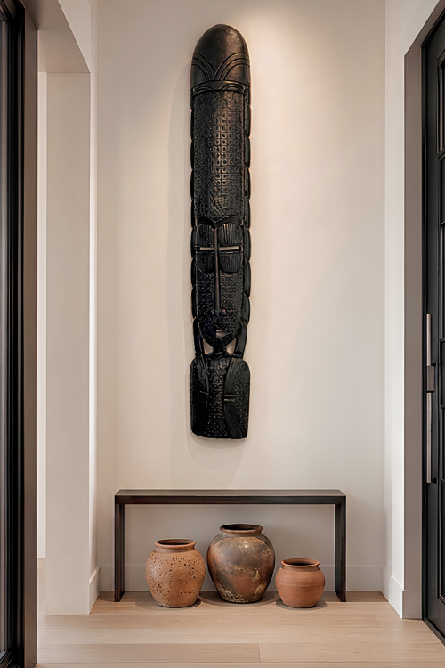 Obaa African Wall Totem styled on a wall