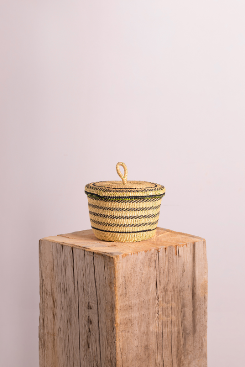 Baba Tree Banasco Basket - Natural & Black - September Collective
