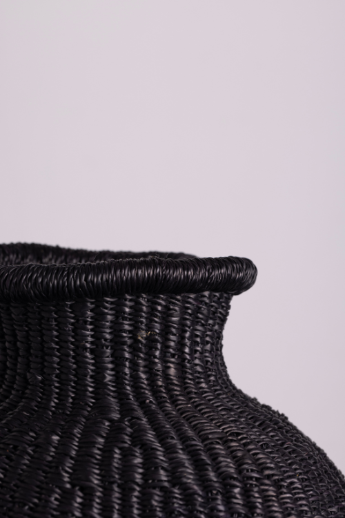 Baba Tree Jemima 10 Cows (Tiny) Basket - Minimalist Noir close up shot.