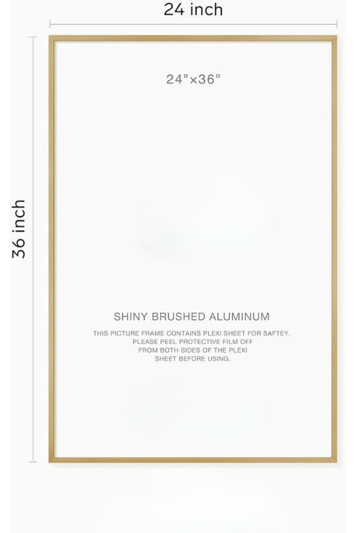 Frame in Gold 24" x 36" - September Collective