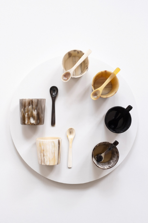 Horn Mini Salt Cellar with Spoon - September Collective