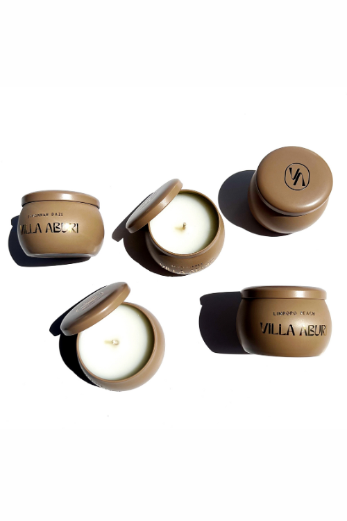 Limpopo Peach Scented Travel Candle 4oz/100ml (2.75”W x 2”H) - September Collective