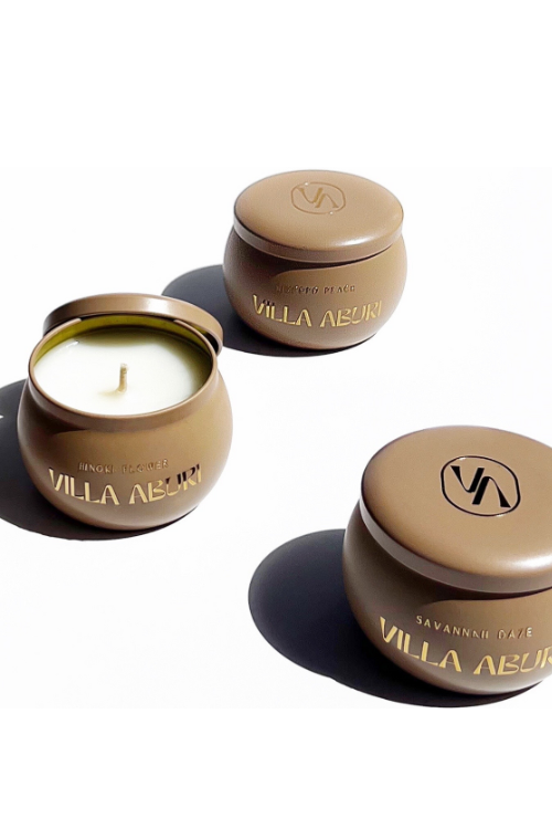 Limpopo Peach Scented Travel Candle 4oz/100ml (2.75”W x 2”H) - September Collective